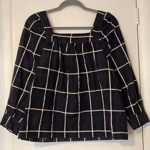 Navy and White J Crew Shirt, size 6